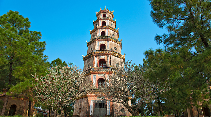 Thien Mu Pagoda in Hue Vietnam