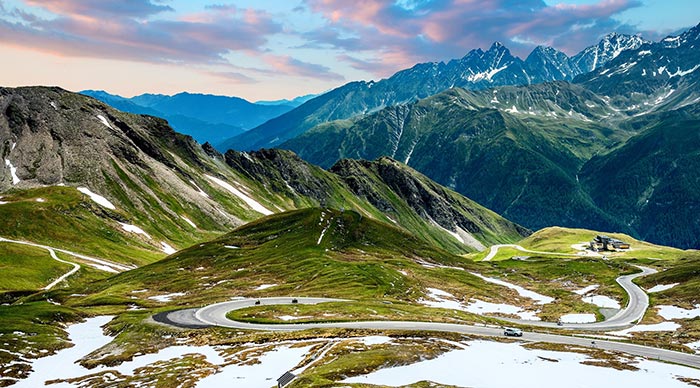 Amazing view of the Grossglockner High Alpine Road in Austria