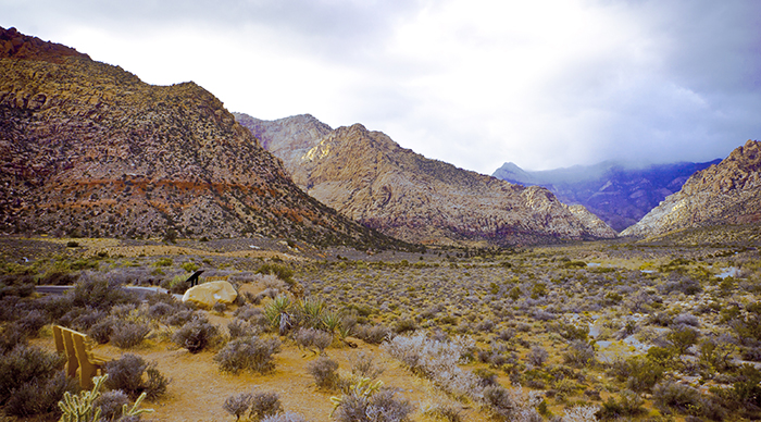 View of black rock desert in Nevada USA