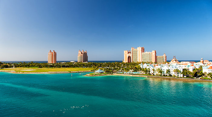 The Atlantis Paradise Island resort located in the Bahamas