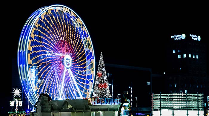 Christmas market in Leipzig Germany