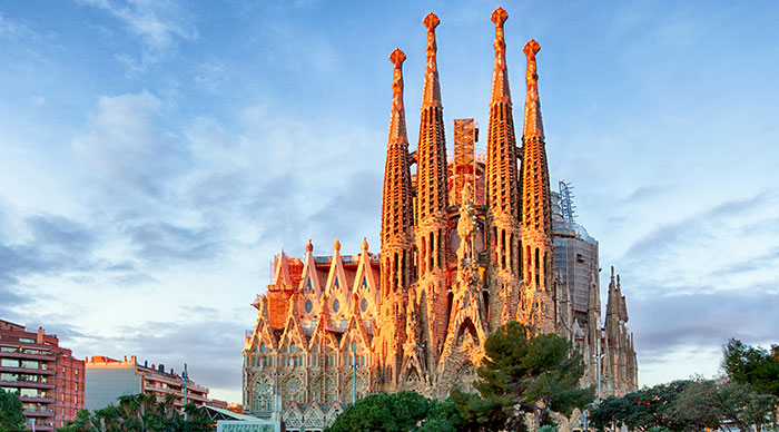 La Sagrada Familia - the impressive cathedral designed by Gaudi 