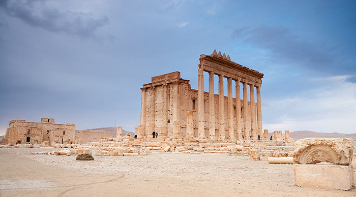 Ruins of Palmyra city in the Syrian desert