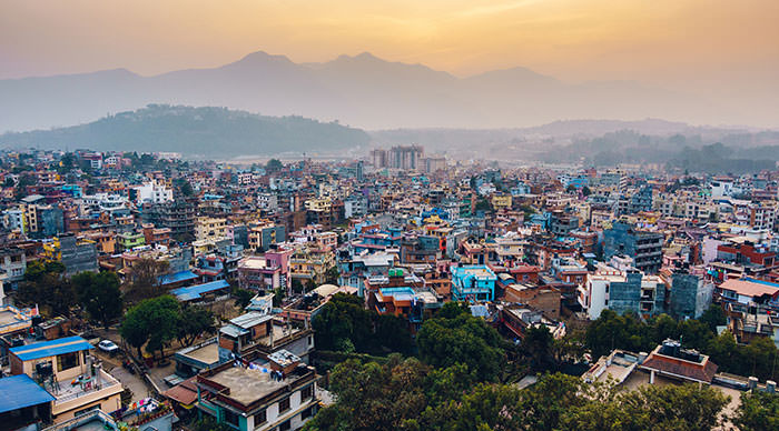 Panoramic view of Kathmandu Valley